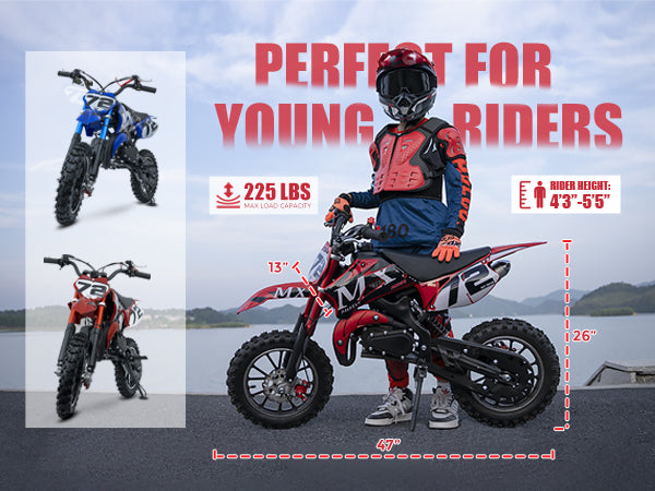 KAVO-DIRTBIKE-D2 49cc 2-Stroke Gas Kids Dirt Bike